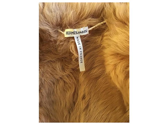 Hermès Colete reversível de pele de carneiro Camel - vista 6