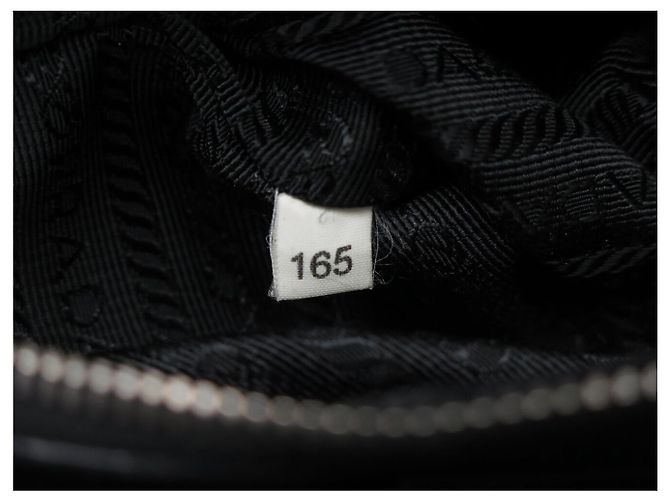 BORSA A MANO PRADA BOWLING BN1331 IN PELLE TESSUTO E NYLON PILESATO NERO - vista 12