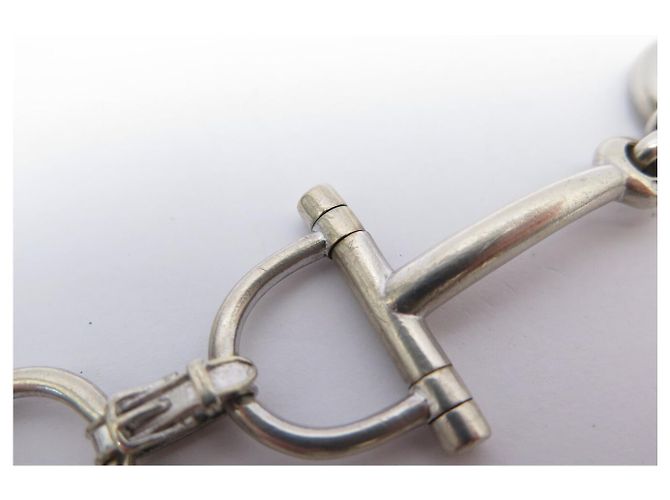 Hermès BRACCIALE VINTAGE HERMES MORS 18.8CM GAETAN DE PERCIN IN ARGENTO 800 40.5G BANGLE - vista 13
