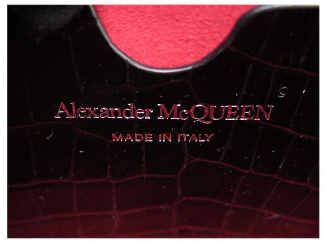 ALEXANDER MCQUEEN MINI JEWELLED KNUCKLE BORSA IN PELLE EFFETTO COCCO - vista 14