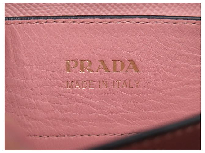 NOVA BOLSA DE MÃO PRADA DOUBLE B2756T COURO SAFFIANO ROSE COM ALÇA - vista 11