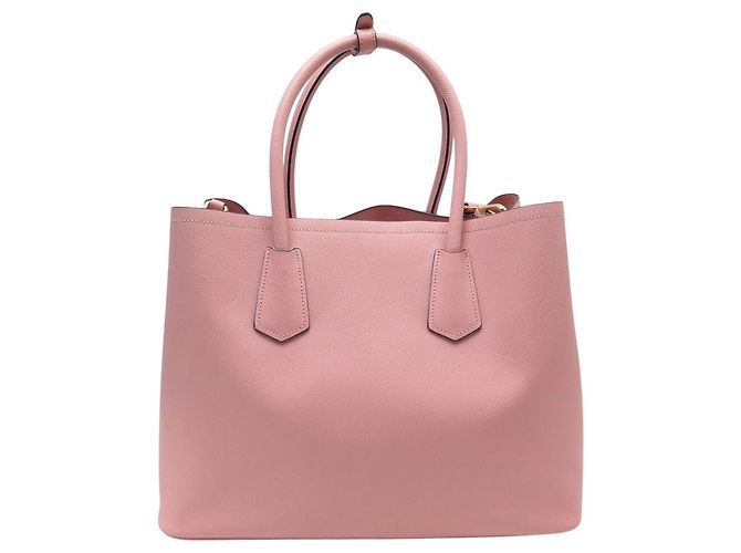 NOVA BOLSA DE MÃO PRADA DOUBLE B2756T COURO SAFFIANO ROSE COM ALÇA - vista 2