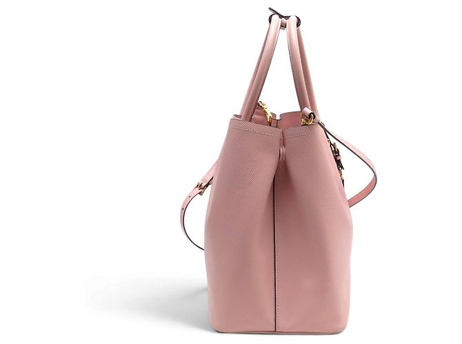 NOVA BOLSA DE MÃO PRADA DOUBLE B2756T COURO SAFFIANO ROSE COM ALÇA - vista 3