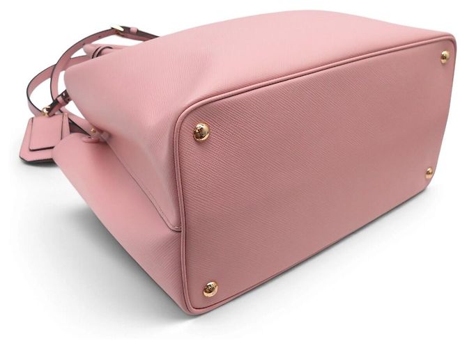 NOVA BOLSA DE MÃO PRADA DOUBLE B2756T COURO SAFFIANO ROSE COM ALÇA - vista 5
