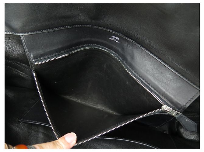 Hermès HERMES INITIAL MARTIN MARGIELA HANDTASCHE AUS SCHWAREM SWIFT-KALBSLEDER CABAS TOTE BAG - Ansicht 10