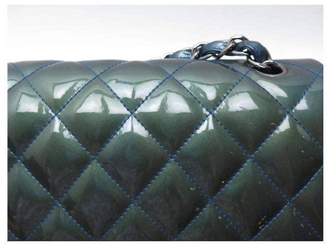 BORSA A MANO CHANEL GRAND CLASSIQUE TIMELESS JUMBO IN PELLE OLOGRAFICA - vista 19