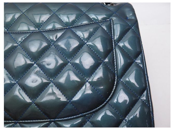 BORSA A MANO CHANEL GRAND CLASSIQUE TIMELESS JUMBO IN PELLE OLOGRAFICA - vista 20