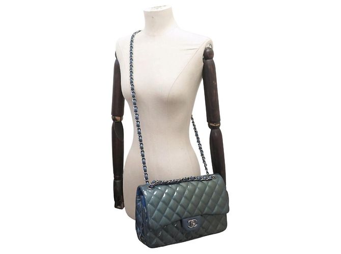 BORSA A MANO CHANEL GRAND CLASSIQUE TIMELESS JUMBO IN PELLE OLOGRAFICA - vista 3