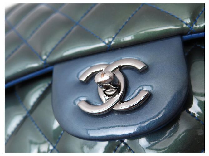 BORSA A MANO CHANEL GRAND CLASSIQUE TIMELESS JUMBO IN PELLE OLOGRAFICA - vista 5