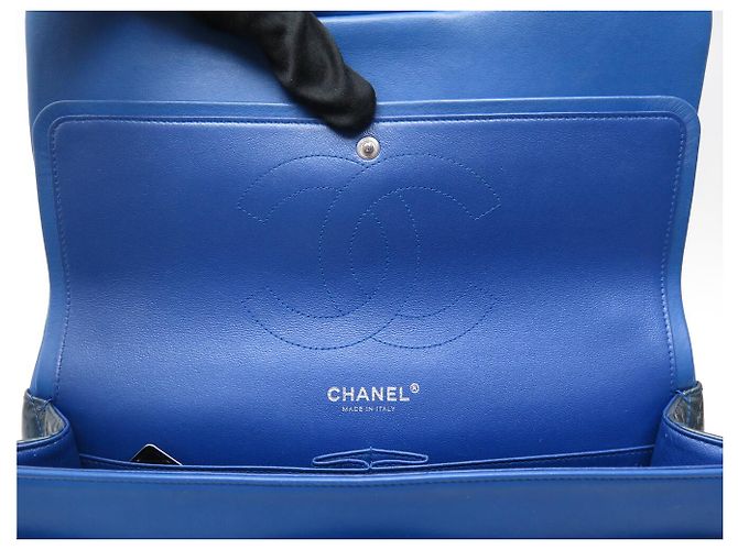 BORSA A MANO CHANEL GRAND CLASSIQUE TIMELESS JUMBO IN PELLE OLOGRAFICA - vista 8