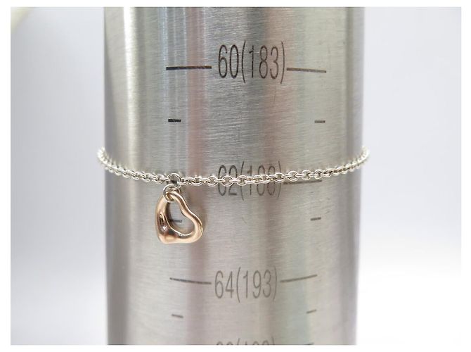 Tiffany & Co BRACCIALE TIFFANY OPEN HEART ELSA PERETTI ARGENTO MASSICCIO 925 E ORO ROSA 18K - vista 11