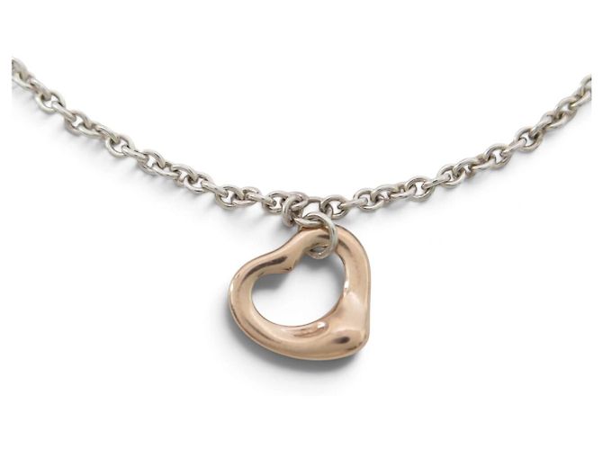 Tiffany & Co BRACCIALE TIFFANY OPEN HEART ELSA PERETTI ARGENTO MASSICCIO 925 E ORO ROSA 18K - vista 2