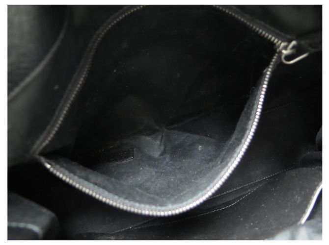 Yves Saint Laurent BORSA A MANO SAINT LAURENT NIKI SHOPPING BAG PELLE CHEVRON NERA LOGO YSL - vista 11