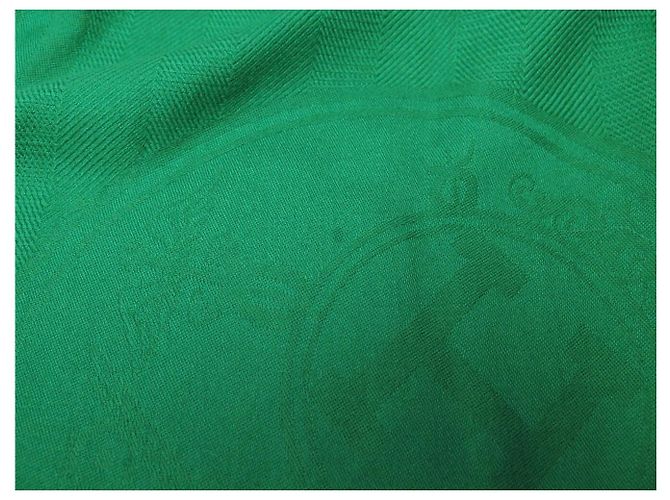 Hermès HERMES NEW EX LIBRIS KASHMIR SEIDE STOLA VERT KASHMIR SEIDENSCHAL - Ansicht 9