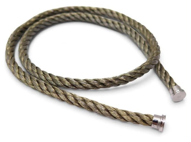 CAVO INTERCAMBIABILE FRED BRACCIALE FORCE GIRO DOPPIO IN ACCIAIO T20 BANGLE - vista 2