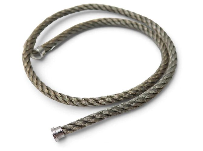 CAVO INTERCAMBIABILE FRED BRACCIALE FORCE GIRO DOPPIO IN ACCIAIO T20 BANGLE - vista 3