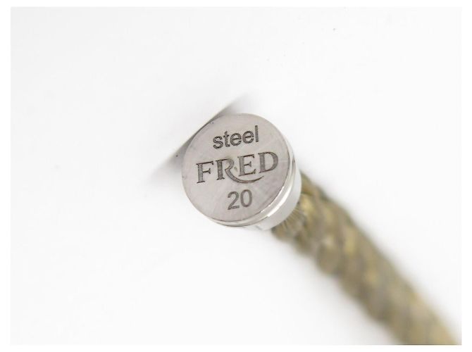 CAVO INTERCAMBIABILE FRED BRACCIALE FORCE GIRO DOPPIO IN ACCIAIO T20 BANGLE - vista 4