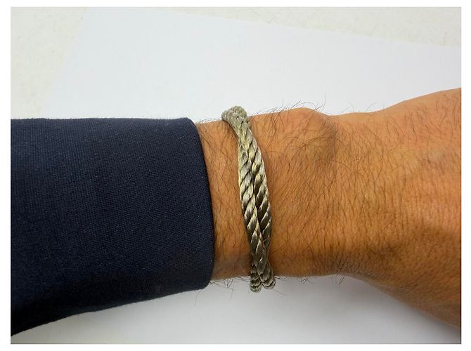 CAVO INTERCAMBIABILE FRED BRACCIALE FORCE GIRO DOPPIO IN ACCIAIO T20 BANGLE - vista 9