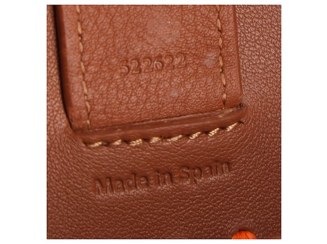 Borsa a tracolla Medium Swing Loewe x Paula's Ibiza in rafia arancione - vista 9