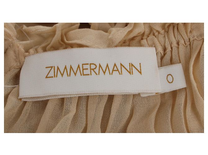 Blusa drapeada Illuminate de Zimmermann en viscosa beige - vista 4