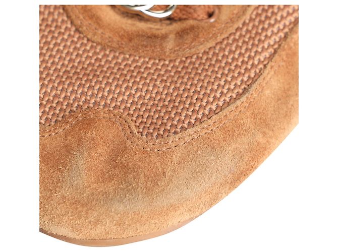 Sneakers Gucci Shift in camoscio e mesh marrone - vista 12