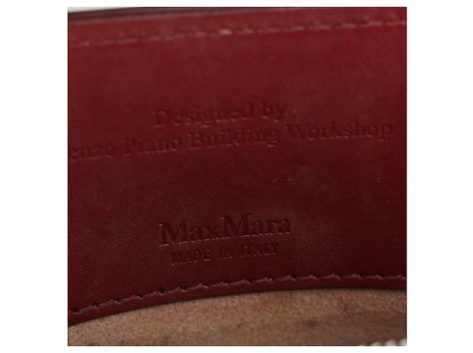 Borsa Max Mara Micro Whitney in pelle bordeaux - vista 7