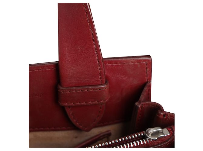 Borsa Max Mara Micro Whitney in pelle bordeaux - vista 8