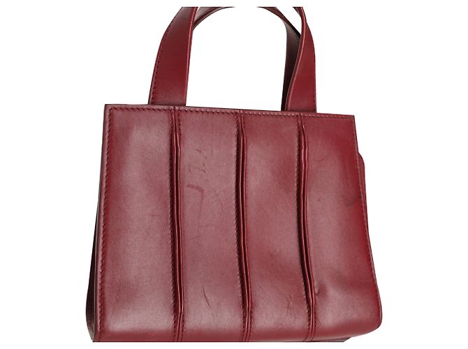 Borsa Max Mara Micro Whitney in pelle bordeaux - vista 9
