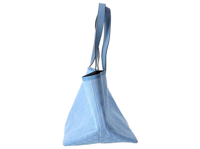 Bolso Tote Gucci Medium Totissima en lona azul - vista 2