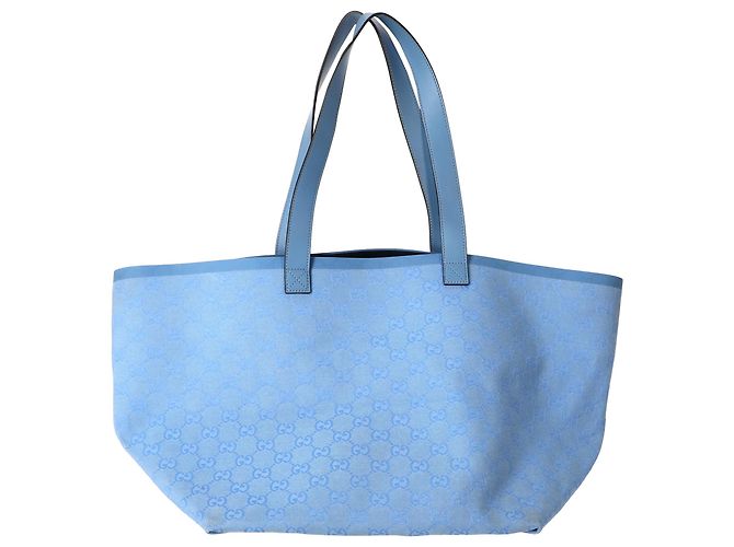 Bolso Tote Gucci Medium Totissima en lona azul - vista 3