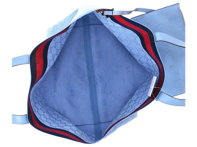 Bolso Tote Gucci Medium Totissima en lona azul - vista 5