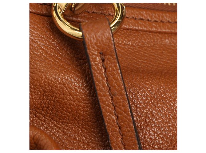 Borsa Hobo Bracelet Chloé in pelle di vitello marrone - vista 13