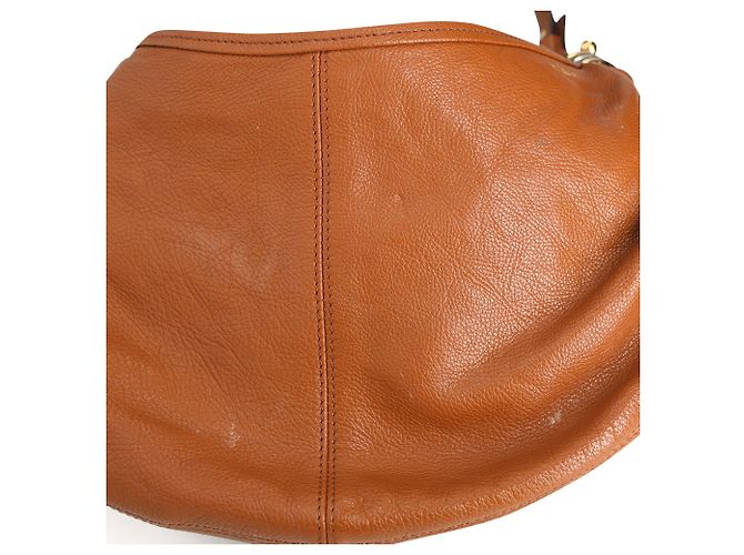 Borsa Hobo Bracelet Chloé in pelle di vitello marrone - vista 15