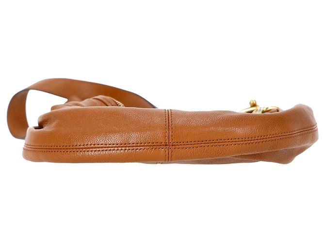 Borsa Hobo Bracelet Chloé in pelle di vitello marrone - vista 5