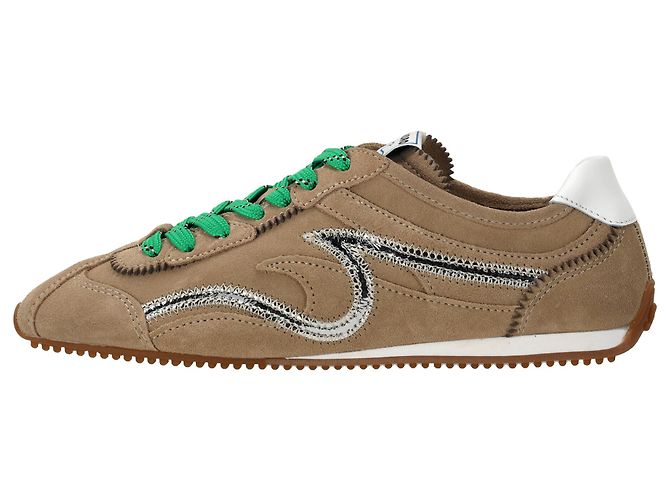 Sneakers Sandro Light Wave in camoscio marrone - vista 2