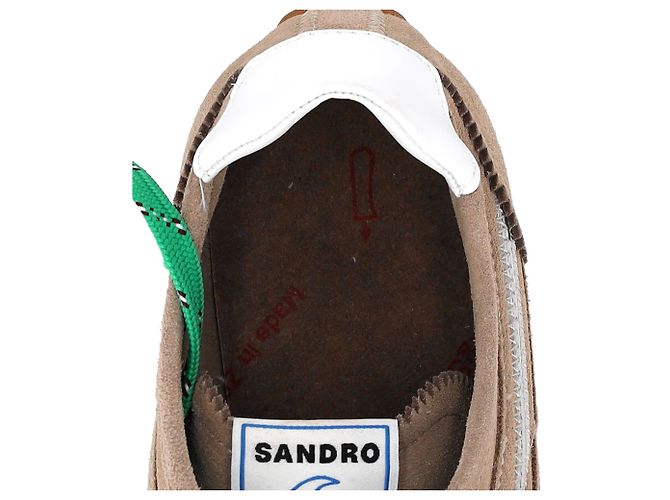 Sneakers Sandro Light Wave in camoscio marrone - vista 9