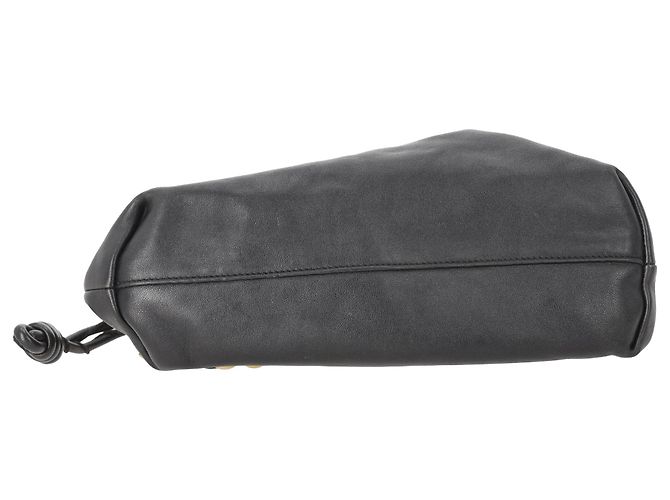 Borsa a pochette Loewe Flamenco Medium in pelle di vitello nappa nera - vista 7