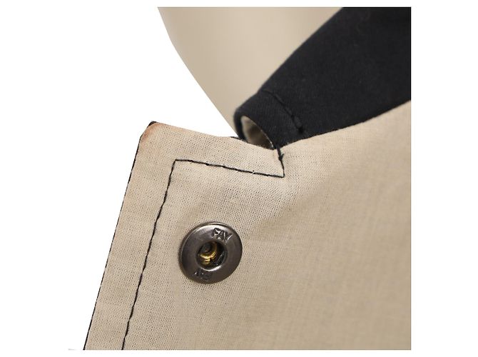 Gabardina Fay con cuello y bolsillos en algodón negro - vista 13