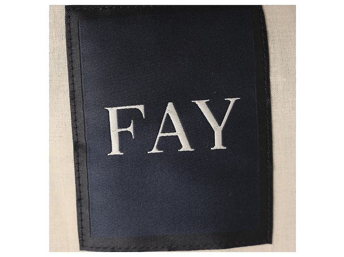Gabardina Fay con cuello y bolsillos en algodón negro - vista 4