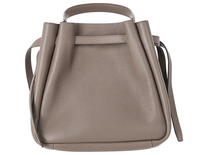 Borsa a secchiello Tory Burch Romy in pelle di vitello marrone - vista 4