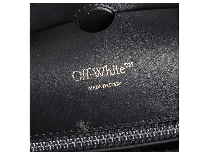 Off White Off-White Oyah kleine Schultertasche aus schwarzem Kalbsleder - Ansicht 7