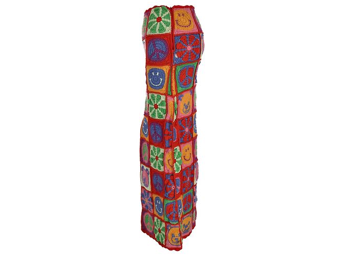 Gonna maxi in patchwork crochet Moschino Couture in cotone multicolore - vista 2
