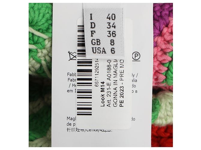 Gonna maxi in patchwork crochet Moschino Couture in cotone multicolore - vista 5