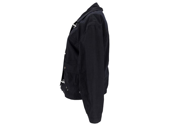Chaqueta con bolsillos parche Fay en algodón negro - vista 2