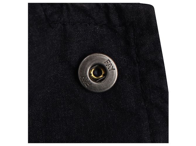 Chaqueta con bolsillos parche Fay en algodón negro - vista 5