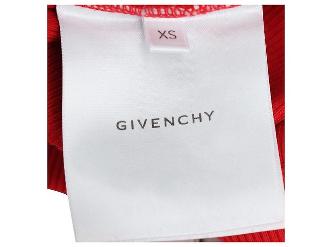 Givenchy geripptes Tanktop mit Logo aus roter Baumwolle - Ansicht 4