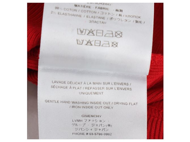 Givenchy geripptes Tanktop mit Logo aus roter Baumwolle - Ansicht 5