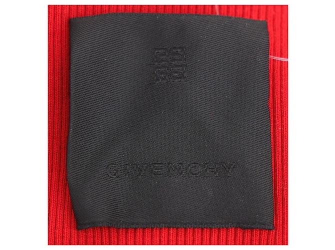 Givenchy geripptes Tanktop mit Logo aus roter Baumwolle - Ansicht 6