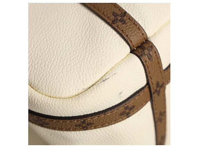 Borsa a tracolla Louis Vuitton Express PM in pelle di vitello bianca - vista 15