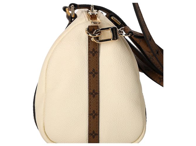 Borsa a tracolla Louis Vuitton Express PM in pelle di vitello bianca - vista 3